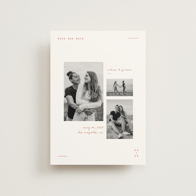 "Alaia" - Save the Dates in Verona Sunset by Blustery August - Front
