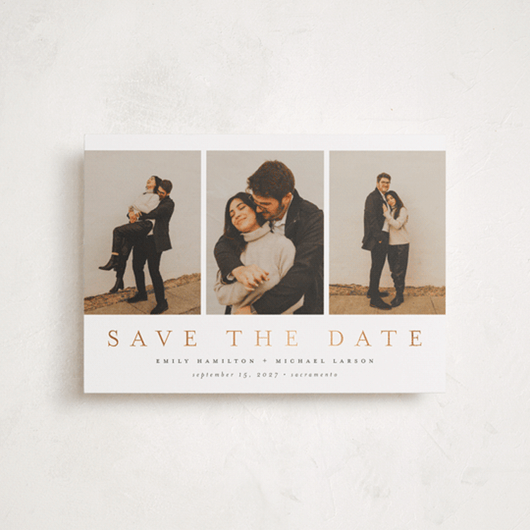 "Elegant Trio" - Save the Dates in Lace by Nicole Walsh - Front