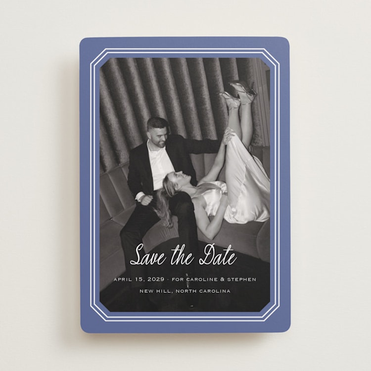 "Deluxe" - Save the Dates in Blueberry by Carolyn MacLaren - Front