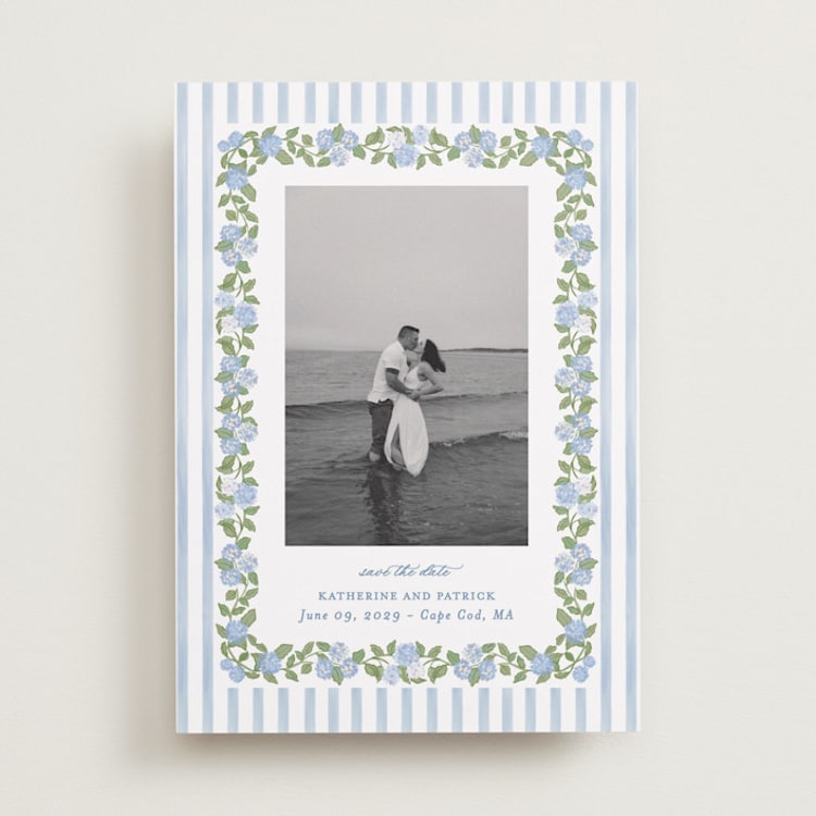 "Pillowy border" - Save the Dates in Ocean by Creo Study - Front