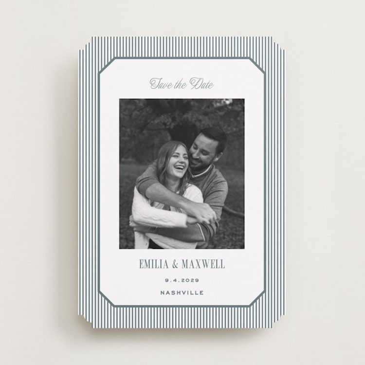 "Modern Stripes" - Save the Dates in Capri by Emily Betts - Front