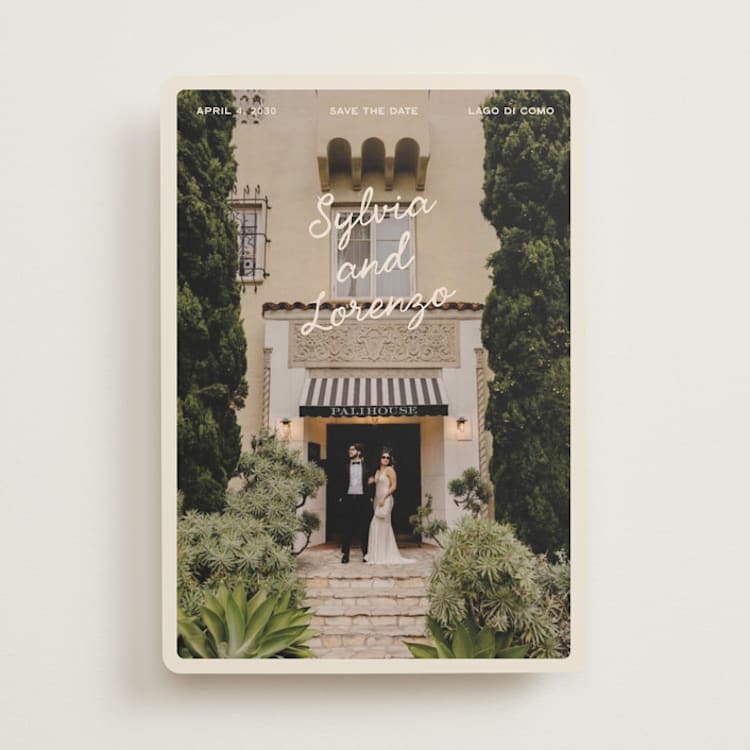 "sylvia" - Save the Dates in Cream by Ellen Schlegelmilch - Front