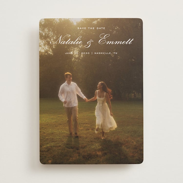 "Story" - Save the Dates in Ivory by Emily Betts - Front
