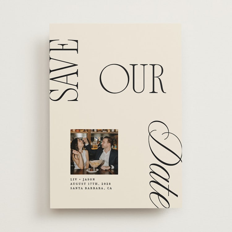 "True Romance" - Save the Dates in Buttercream by Olivia Goree - Front