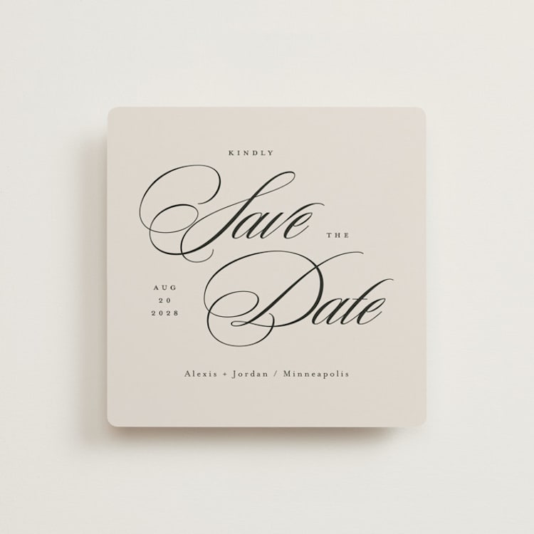 "Square Script" - Save the Dates in Vanilla by Michelle Taylor - Front