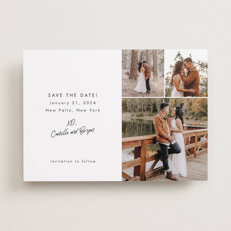 "Signed and Sealed" - Save the Dates in Snow by Sandra Picco Design - Front