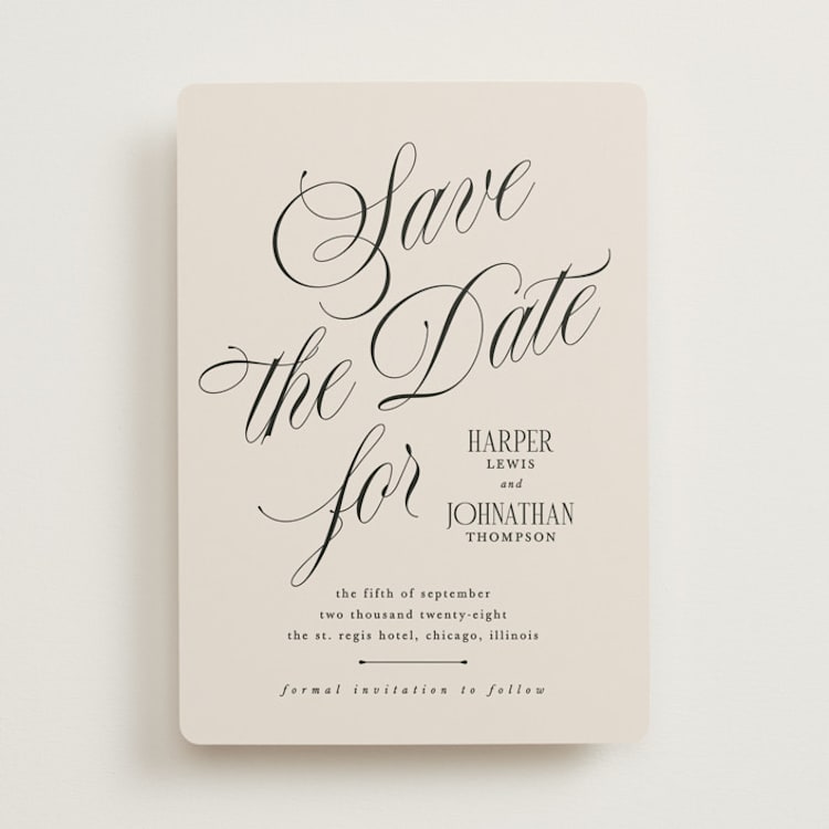 "Mirin" - Save the Dates in Linen by Kate Ahn - Front