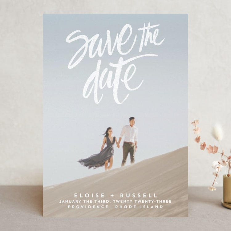 "Lovely Brush" - Save the Dates in Frost by Aspacia Kusulas - Front