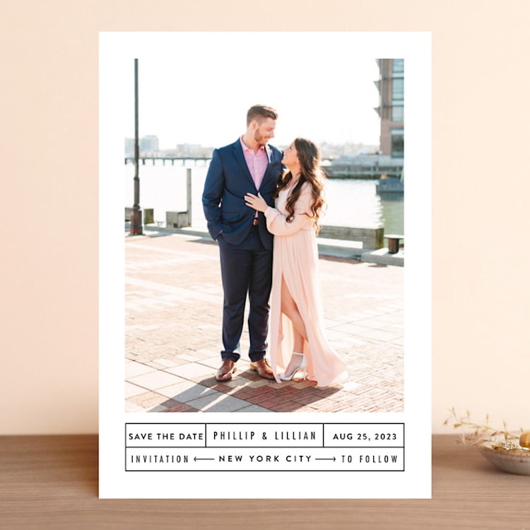 "Between the Lines" - Save the Dates in Blazer by Fine and Dandy Paperie - Front