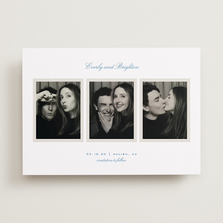 "Opus" - Save the Dates in Hydrangea by Alexandra Cohn - Front