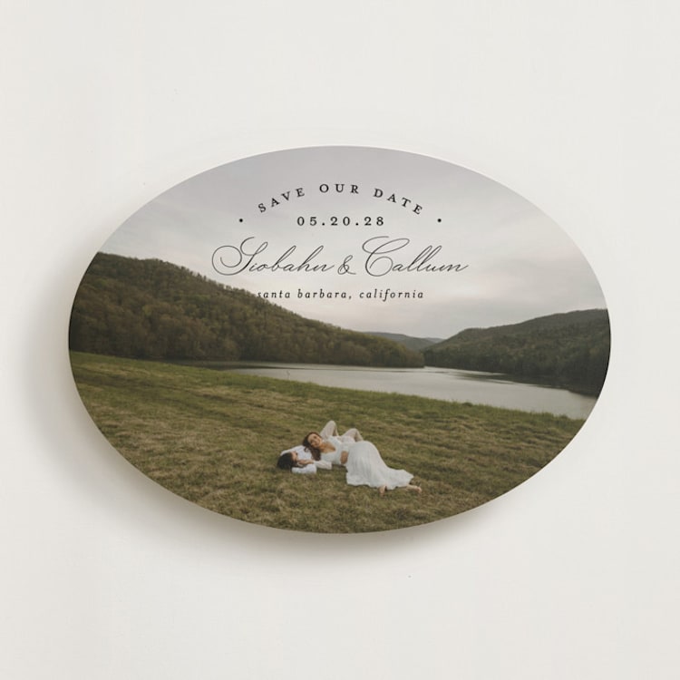"Arched Type" - Save the Dates in Onyx by Erica Krystek - Front