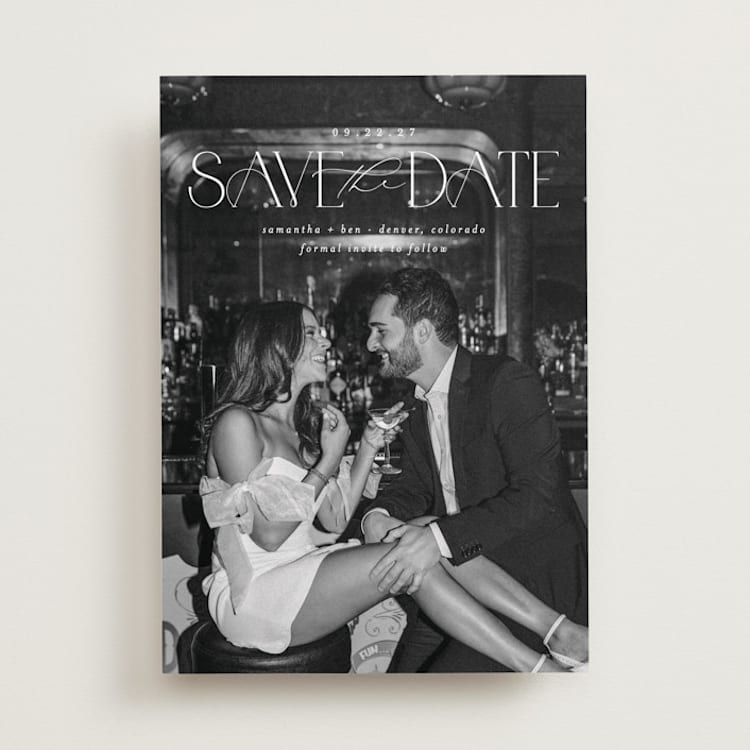 "Elegant Fete" - Save the Dates in Pearl by Brooke Chandler - Front