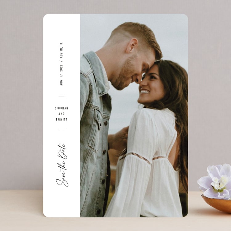 "Endearing" - Save the Dates in Cotton by Sandra Picco Design - Front