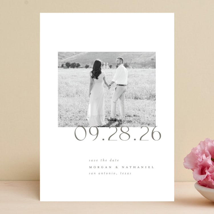 "Promise" - Save the Dates in Stone by Sandra Picco Design - Front