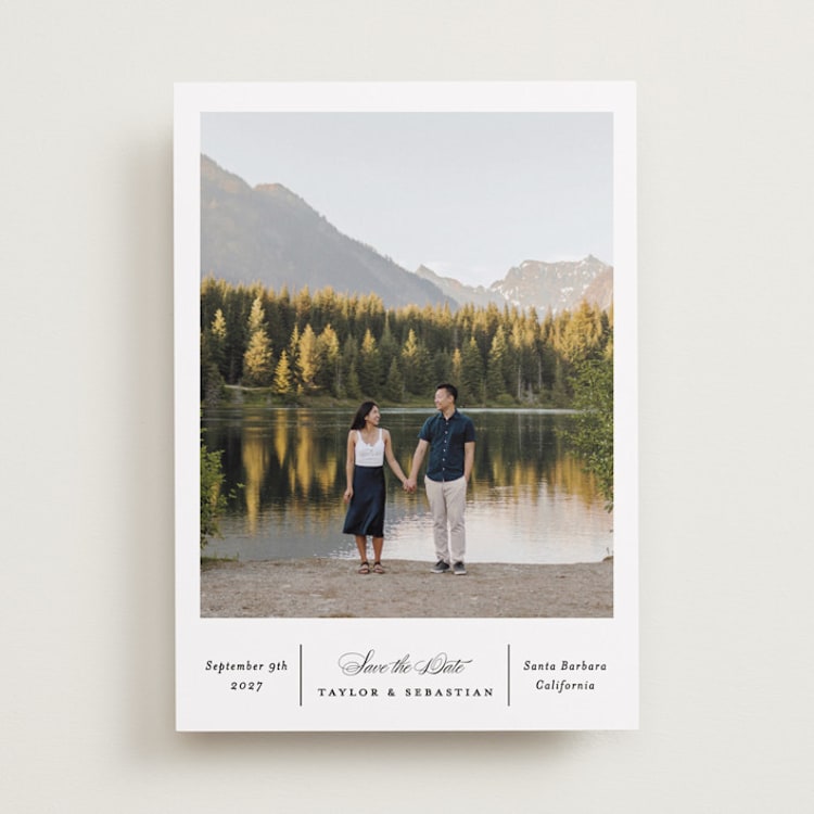 "Simple Columns" - Save the Dates in Alabaster by Erica Krystek - Front