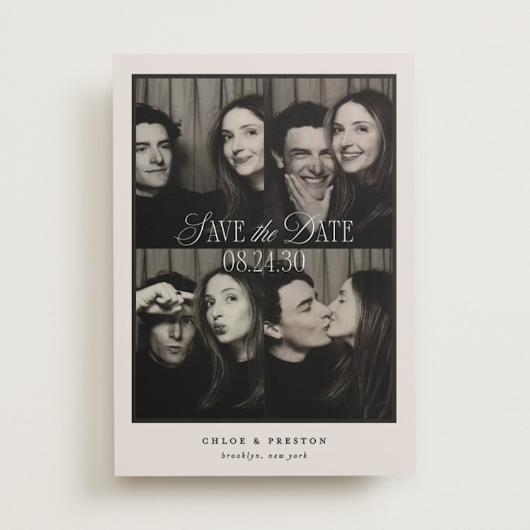 "Sweet Snapshot" - Save the Dates in Tan by Ashley Iwafuchi - Front