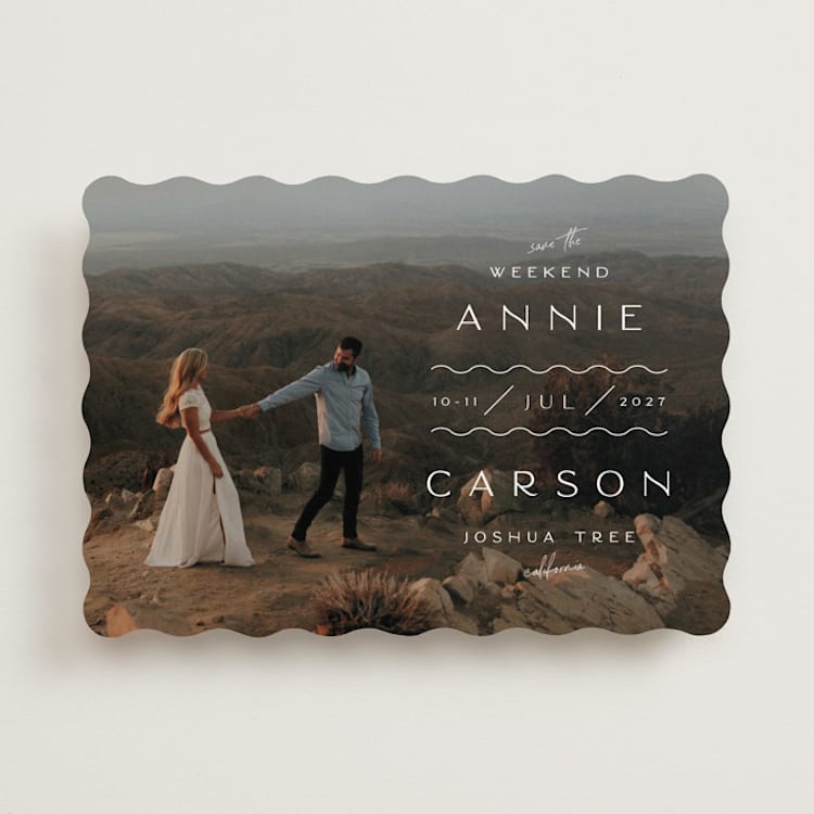 "Wiggly Weekend" - Save the Dates in Bone by Alaina Cherup - Front