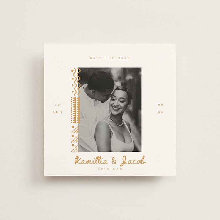 "Tribal Rythm" - Save the Dates in Amber by Selima Akhter - Front