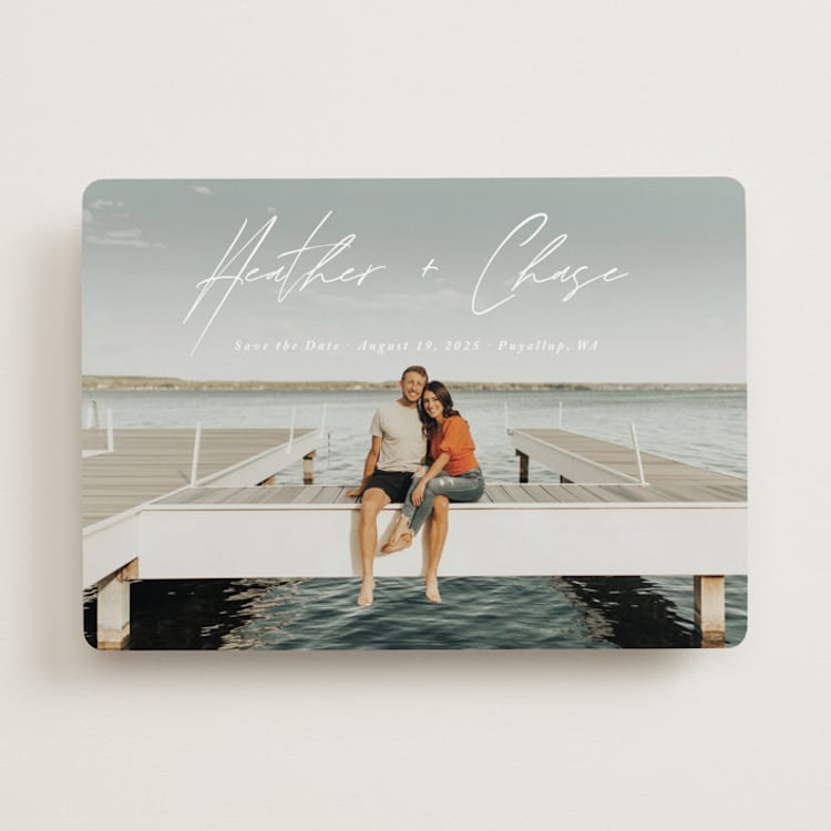 "Hitched" - Save the Dates in Snow by That Girl Press - Front