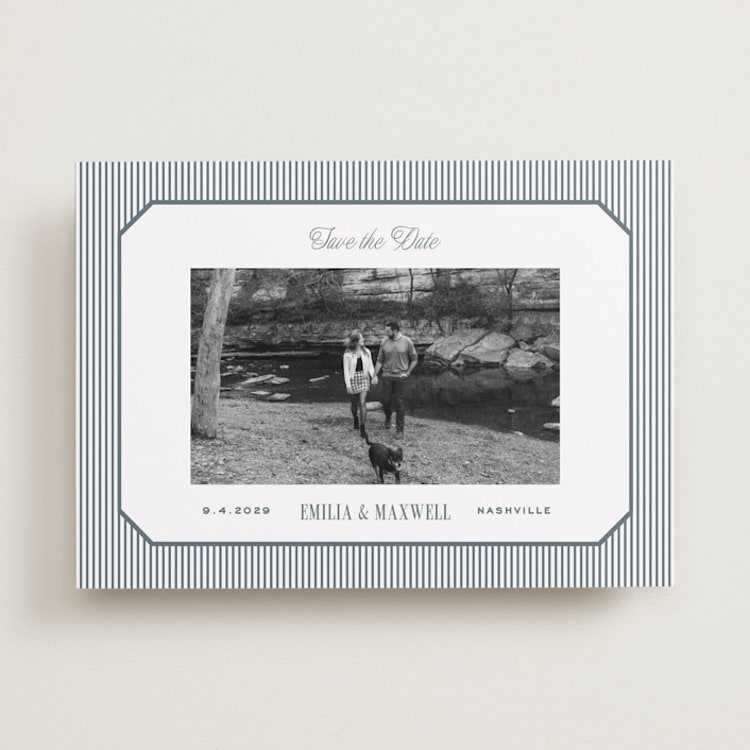 "Modern Stripes" - Save the Dates in Capri by Emily Betts - Front