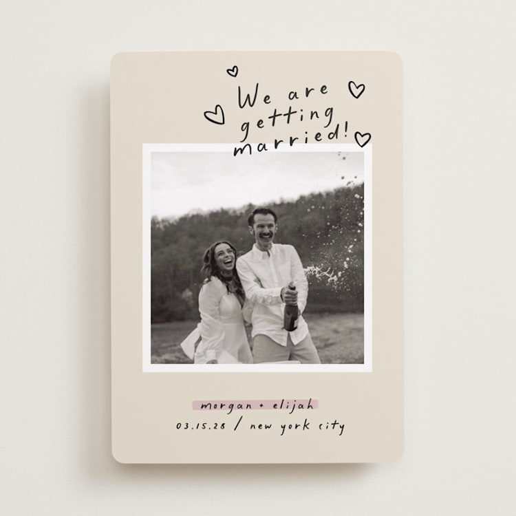 "Surprise!" - Save the Dates in Nero by Pati Cascino - Front