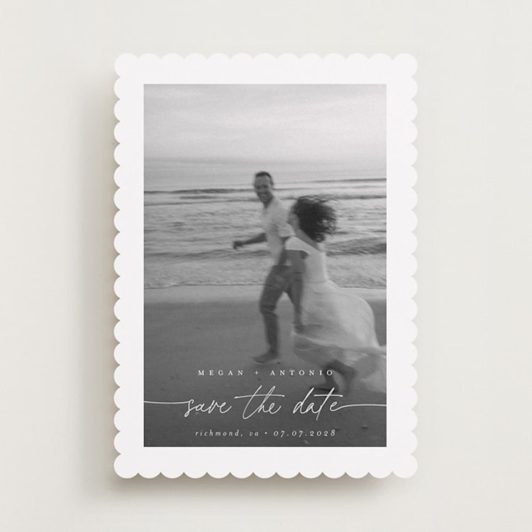 "Gaussian" - Save the Dates in Ivory by Pippa Shaw - Front