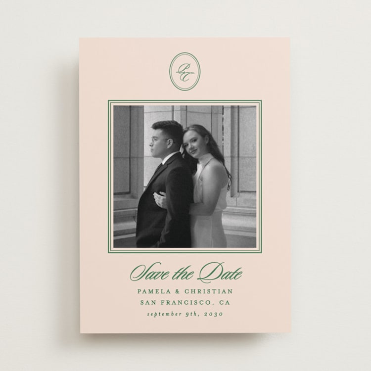 "Scripted" - Save the Dates in Emerald by Creo Study - Front