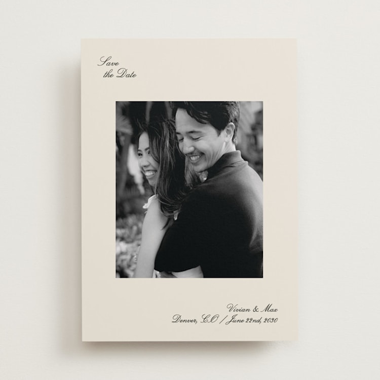 "Gimlet" - Save the Dates in Graphite by Megan Davis - Front