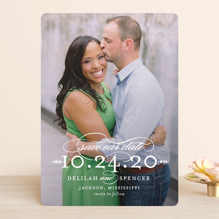 "classically" - Save the Dates in Pearl by Sarah Brown - Front
