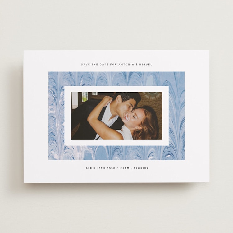 "Marbled" - Save the Dates in Sea by Olivia Kanaley Inman - Front