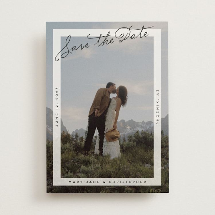 "Postcard Perfect" - Save the Dates in Porcelain by lulu and isabelle - Front
