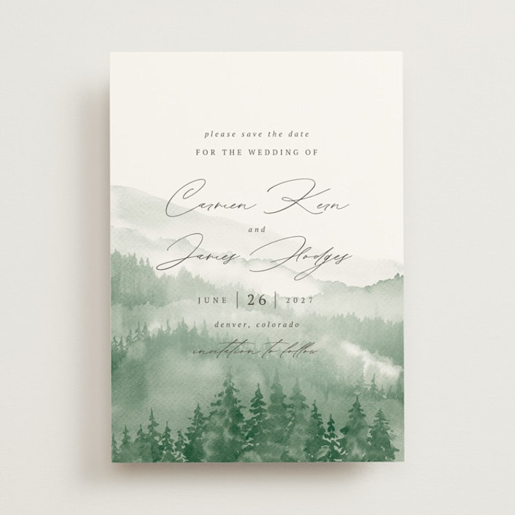 "Over the mountains" - Save the Dates in Fern by Helen Halik - Front