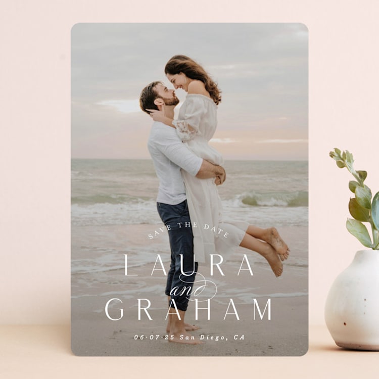 "Romantic_Script" - Save the Dates in Snow by Marina Onoprienko - Front