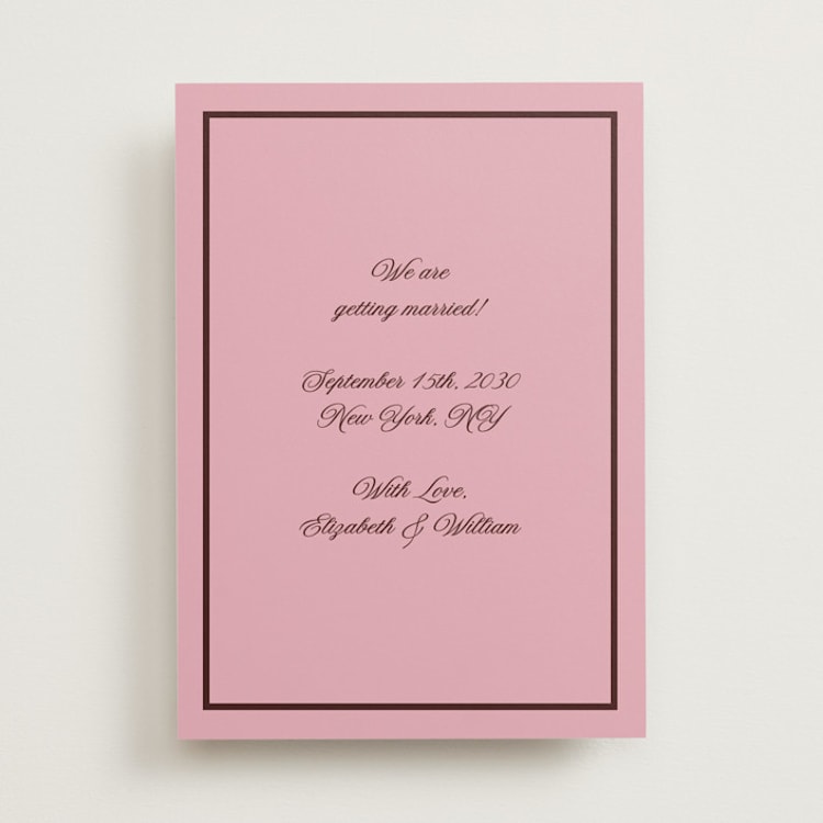 "Angelene" - Save the Dates in Pink Moon by Helena Vitto - Front