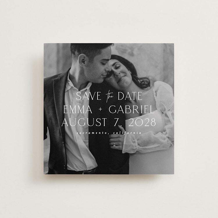 "centered love" - Save the Dates in Cloud by JoAnn Jinks - Front