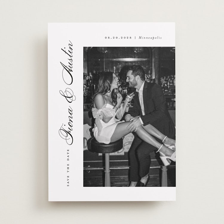 "Lovely Day" - Save the Dates in Onyx by Michelle Taylor - Front