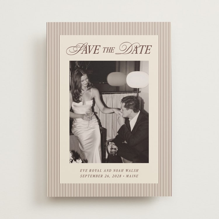 "Sienna" - Save the Dates in Maroon by Pati Cascino - Front