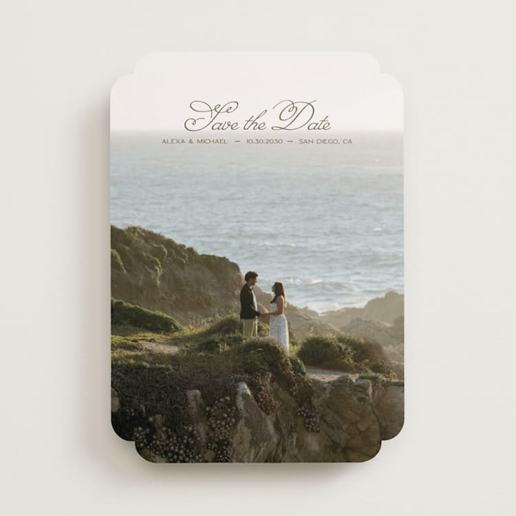 "Quiet Horizon" - Save the Dates in Moss by Casey Miller - Front