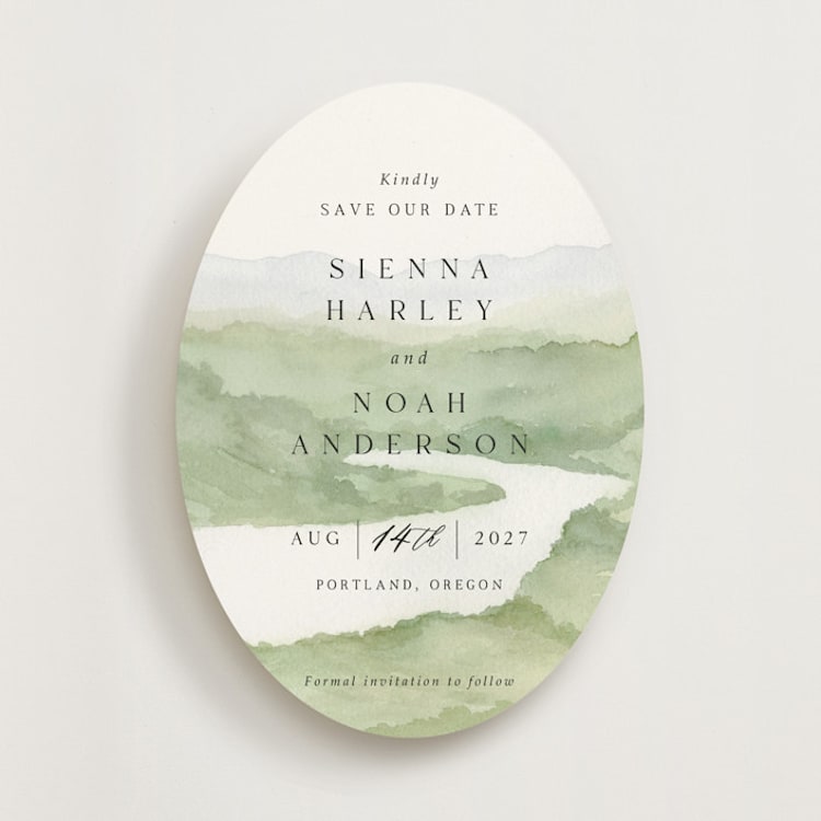 "The Vow" - Save the Dates in Meadow by Elly - Front