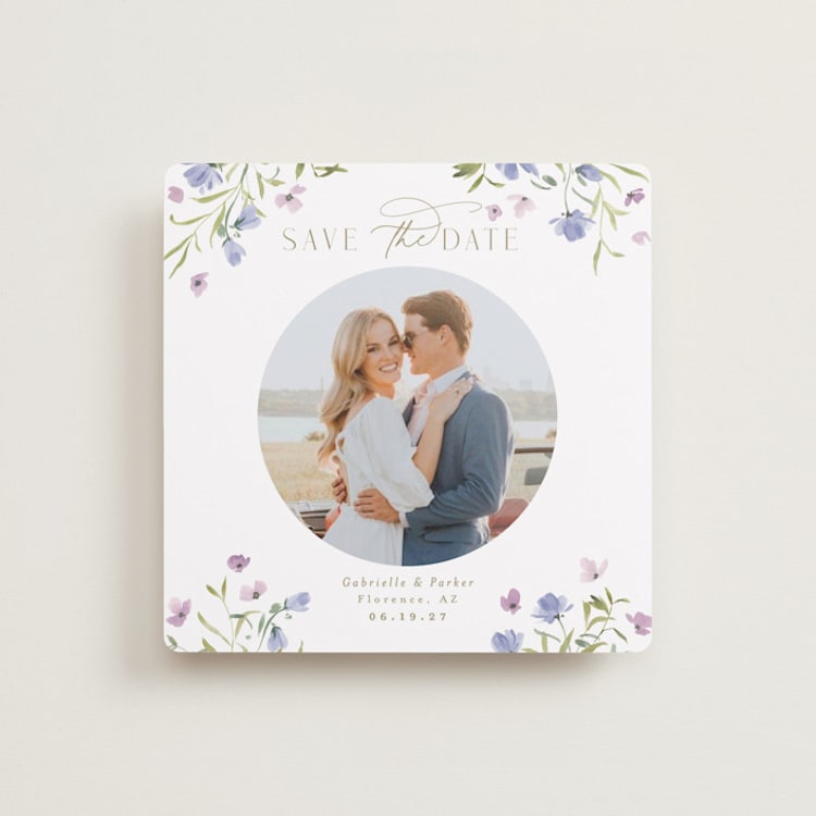 "Sweeping Meadow" - Save the Dates in Wisteria by Everett Paper Goods - Front