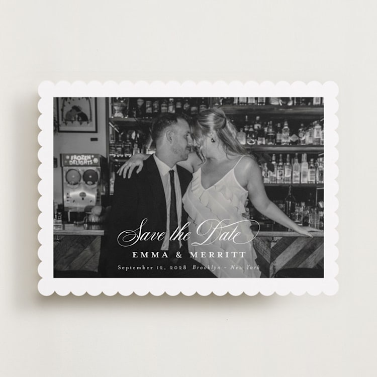 "the classic" - Save the Dates in Ivory by Benita Crandall - Front