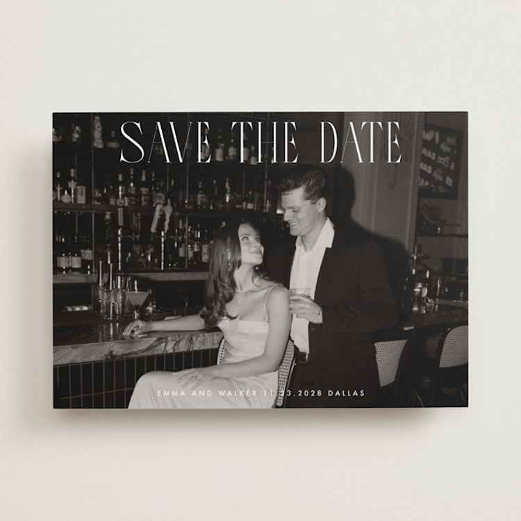 "Classic Timeless" - Save the Dates in Snow by Maja Cunningham - Front