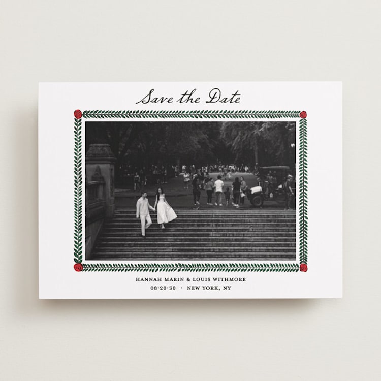 "Garden Rose" - Save the Dates in Rose by Studio Suku - Front