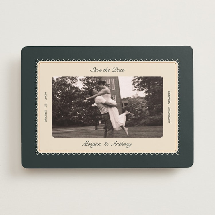 "Bettie" - Save the Dates in Emerald by Kate Ahn - Front