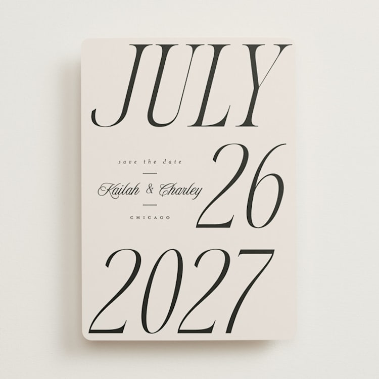 "grand" - Save the Dates in Ivory by Melanie Kosuge - Front