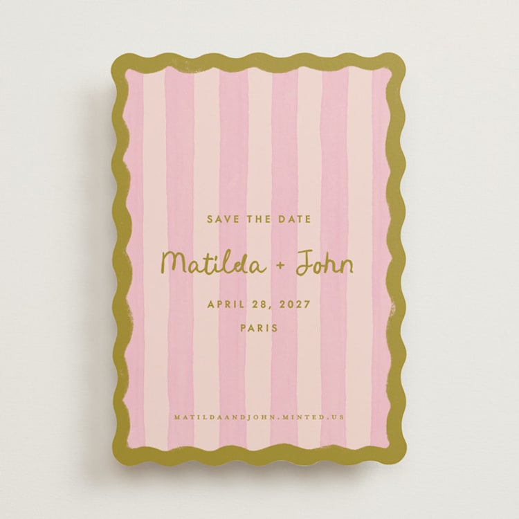 "Paris" - Save the Dates in Macaron by Pink House Press - Front