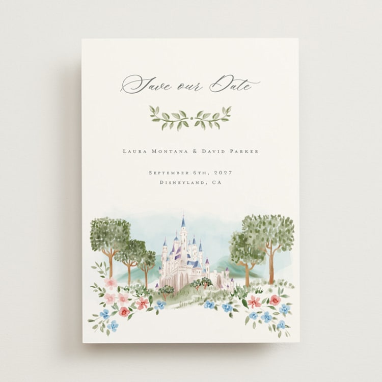 "Disney's Once Upon In a Dream" - Save the Dates in Spring by Petra Kern - Front