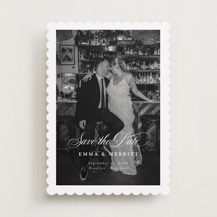 "the classic" - Save the Dates in Ivory by Benita Crandall - Front