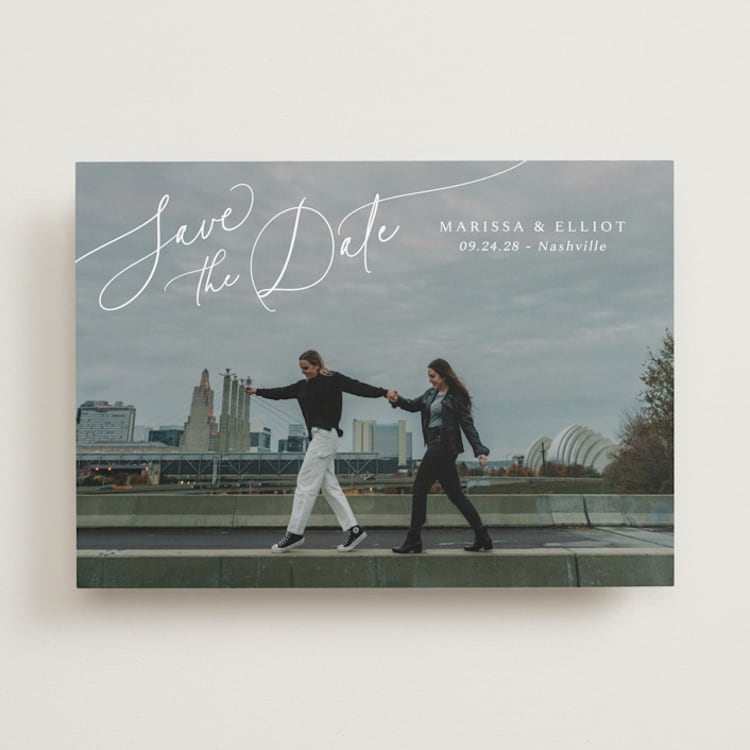 "On The Horizon" - Save the Dates in Pearl by Kaydi Bishop - Front
