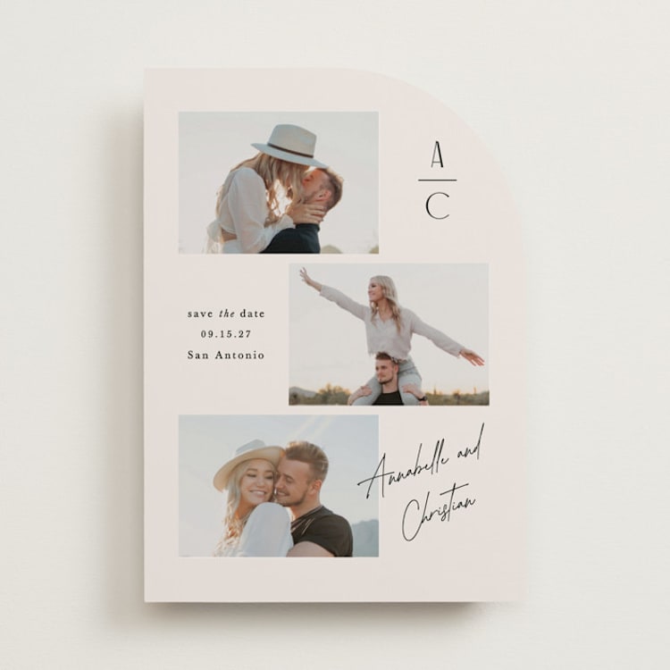 "Love Trio" - Save the Dates in Natural by Mansi Verma - Front